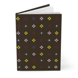 Brown Geometric Floral Hardcover Lined Journal