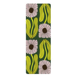 Electric Striped Flower Yoga Mat