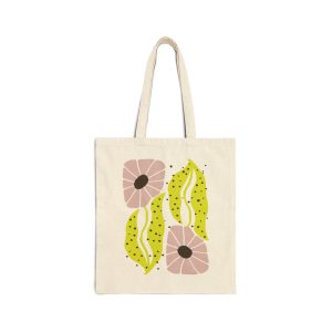 Funky Flower Cotton Canvas Tote Bag