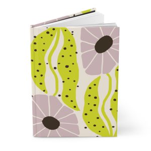 Funky Flower Polka Dot Hardcover Lined Journal