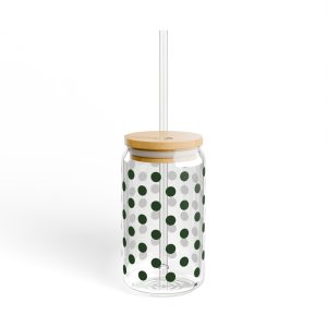 Green Garden Polka Dot Glass Sipper