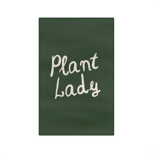 Plant Lady Green Microfiber Kitchen Garden Hand Towel