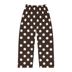 Women's Brown and Cream Polka Dot Garden Pajama Pants