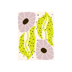 Funky Polka Dot Flower Art Print