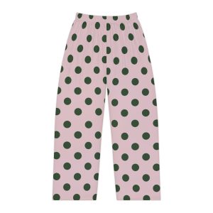 Women's Pink and Green Polka Dot Garden Pajama Pants